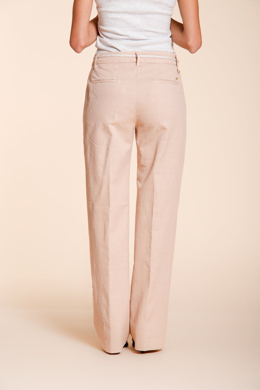 New York Straight women's chino pants cotton and linen twill straight fit