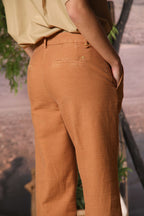 New York Cropped Chino-Hose für Damen im baumwolle Straight Fit