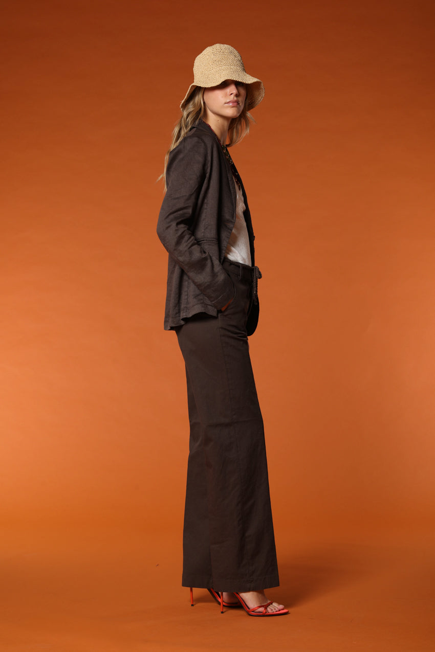 New York Straight women's chino pants in cotton and linen twill straight