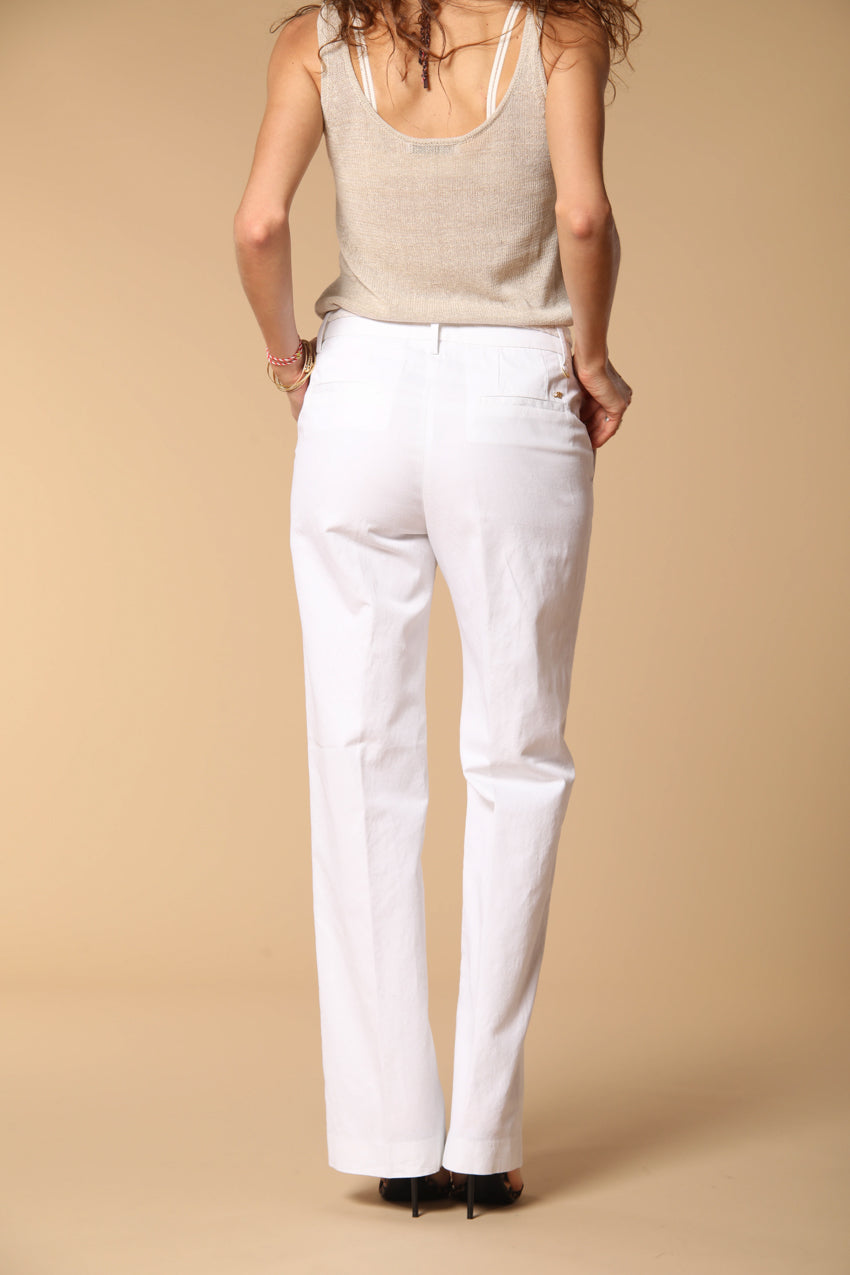 New York Straight women's chino pants in cotton and linen twill straight