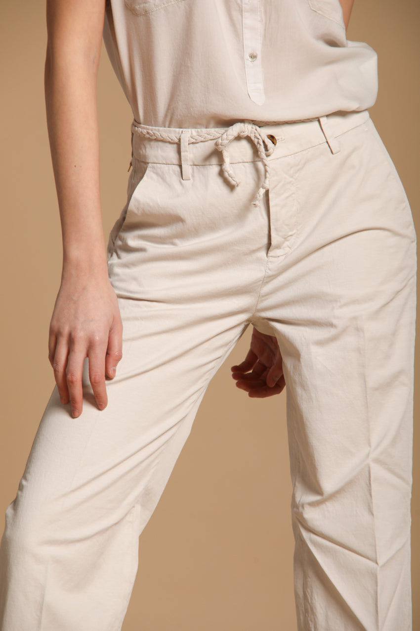 New York Straight Chino-Hose für Damen aus Baumwoll-Leinen-Twill Straight Fit