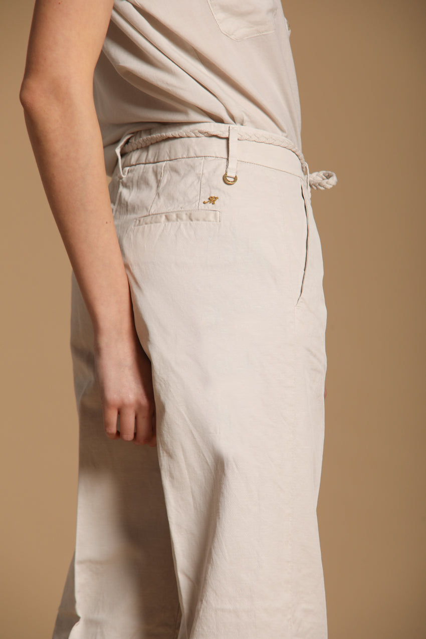 New York Straight Chino-Hose für Damen aus Baumwoll-Leinen-Twill Straight Fit