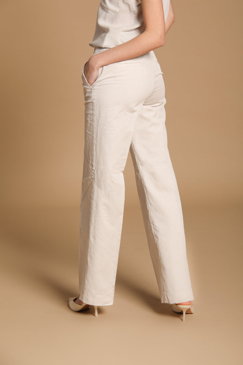 New York Straight Chino-Hose für Damen aus Baumwoll-Leinen-Twill Straight Fit