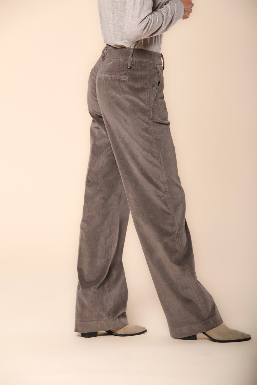 New York Straight Damen Chino-Hose aus Kord-Samt Straight Fit