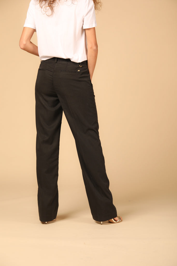 Image 4 de pantalon chino pour femme, modèle New York Straight, en noir de Mason's