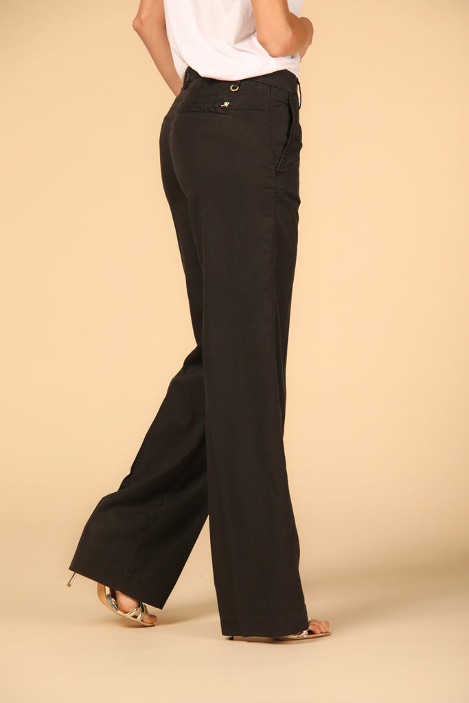 Image 2 de pantalon chino pour femme, modèle New York Straight, en noir de Mason's