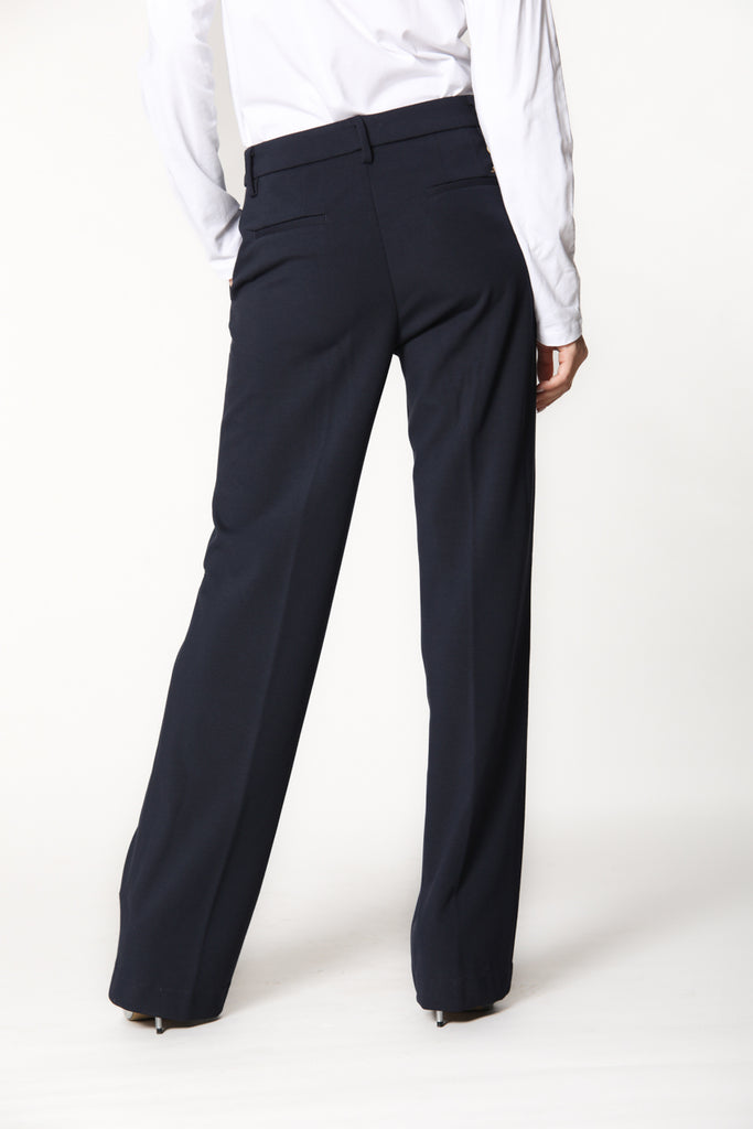 Image 4 de pantalon chino femme en jersey bleu foncé modèle New York Straight de Mason's 