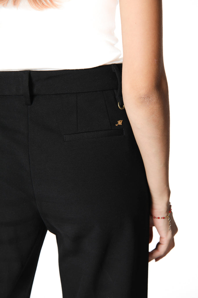 Image 2 de pantalon chino femme en jersey couleur noir New York Straight de Mason's