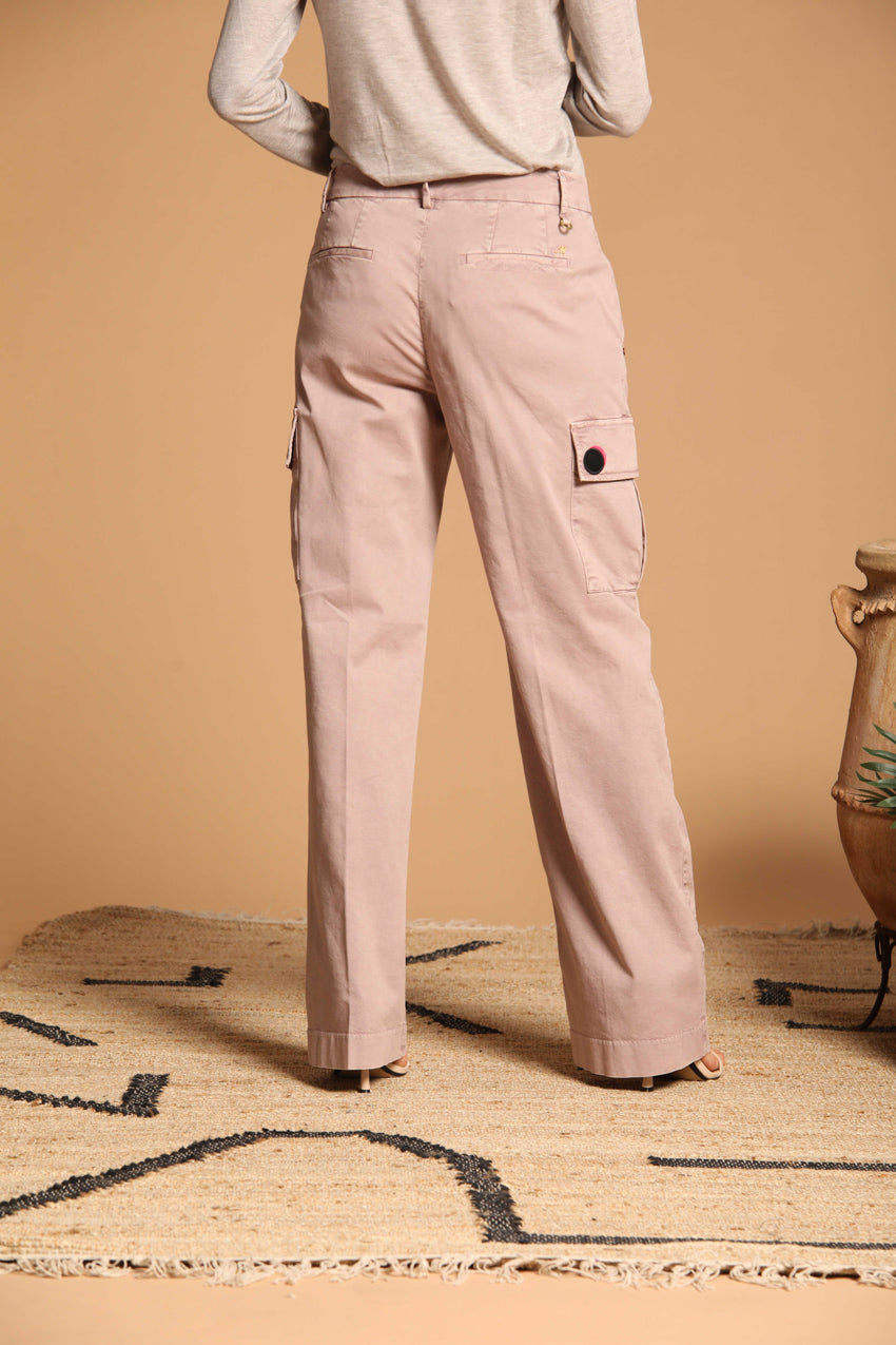 Victoria pantalon cargo pour femme en gabardine coupe straight ①