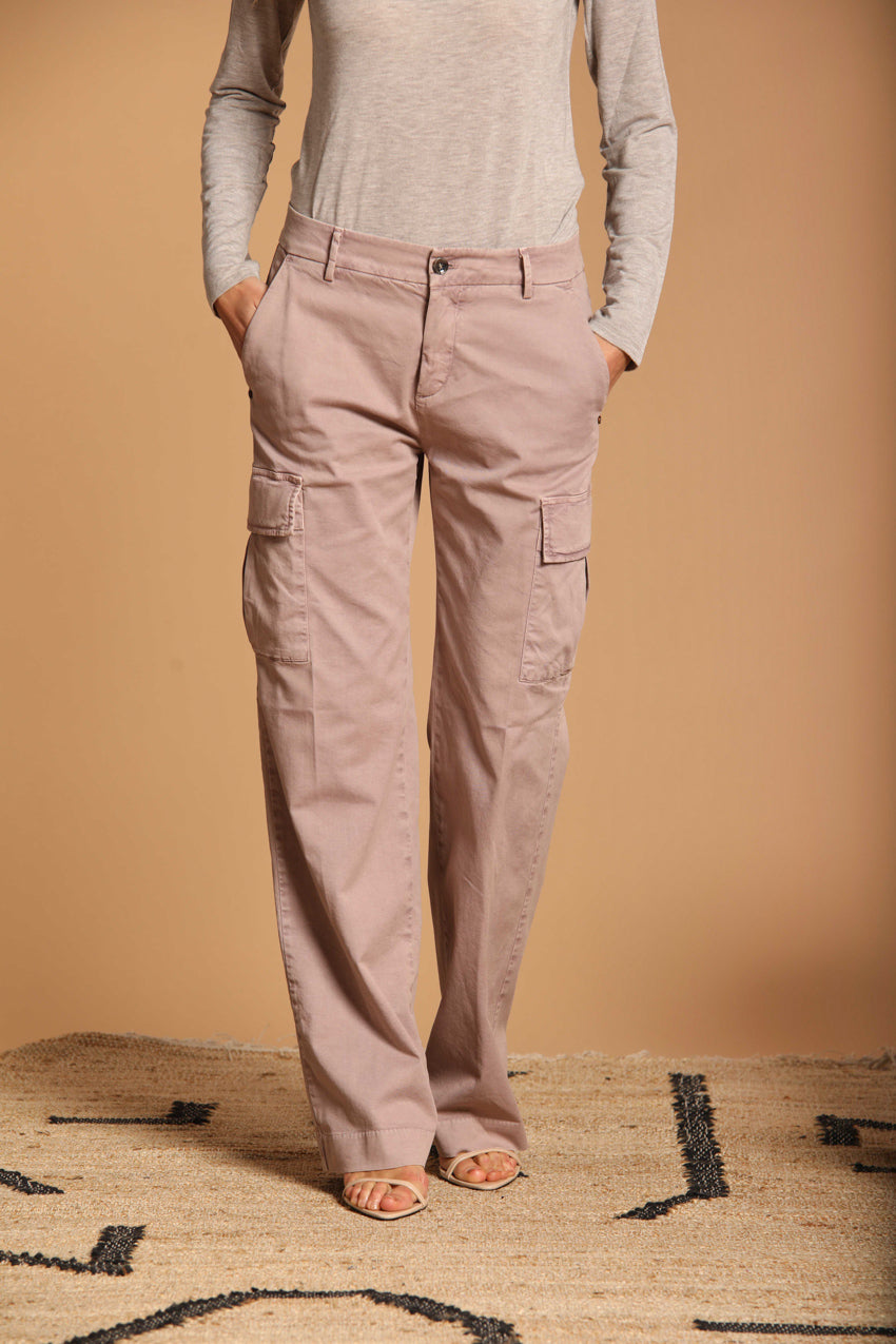 Victoria pantalon cargo pour femme en gabardine coupe straight ①