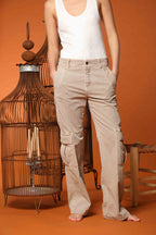 Detroit Straight Damen Chino-Hose aus Flammgarn-Panama im Straight Fit
