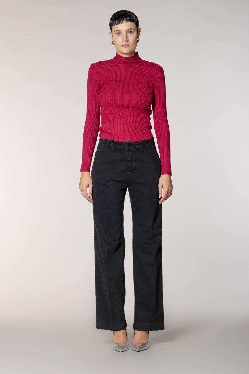 New York Straight pantalon chino femme en gabardine straight fit