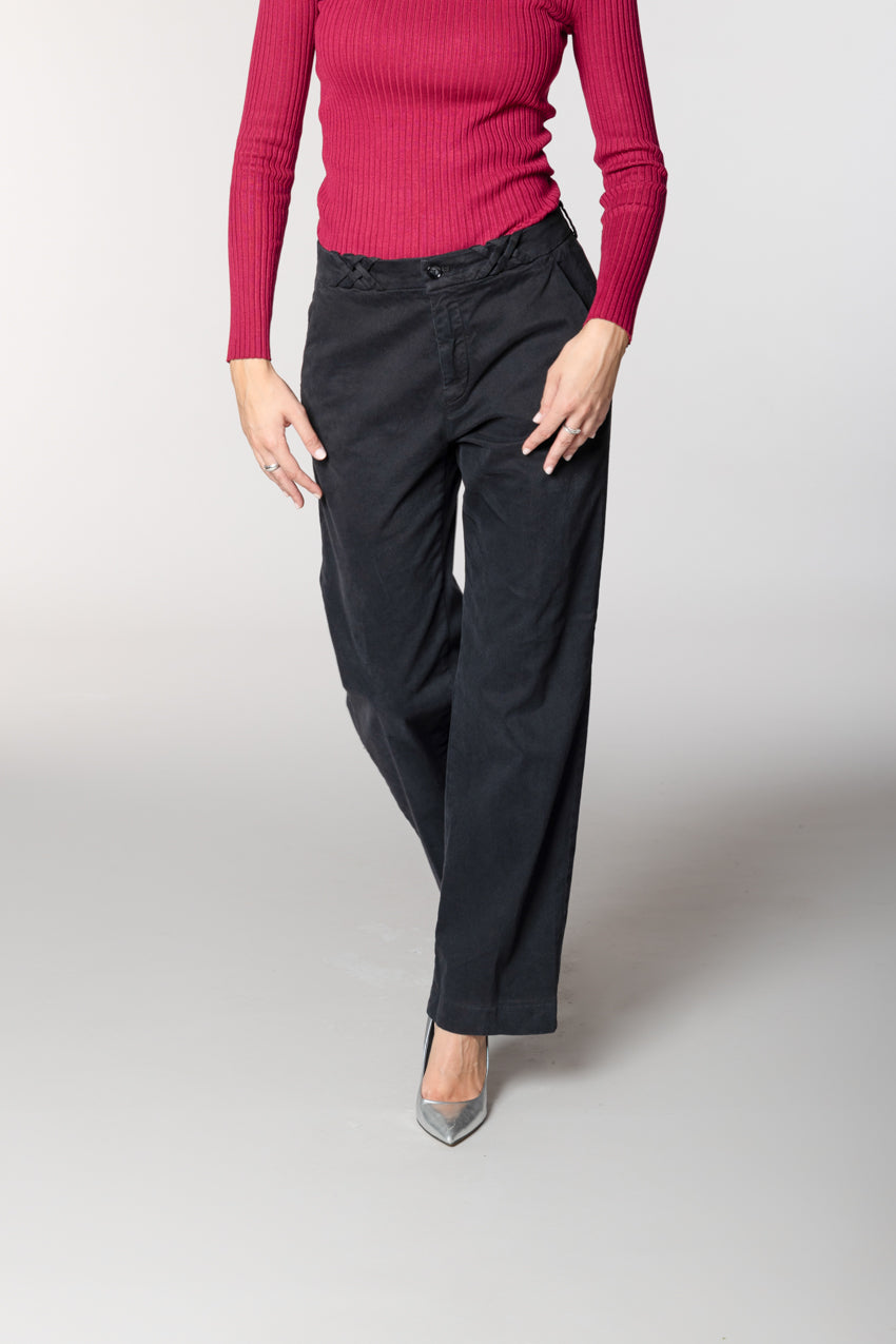 New York Straight pantalon chino femme en gabardine straight fit