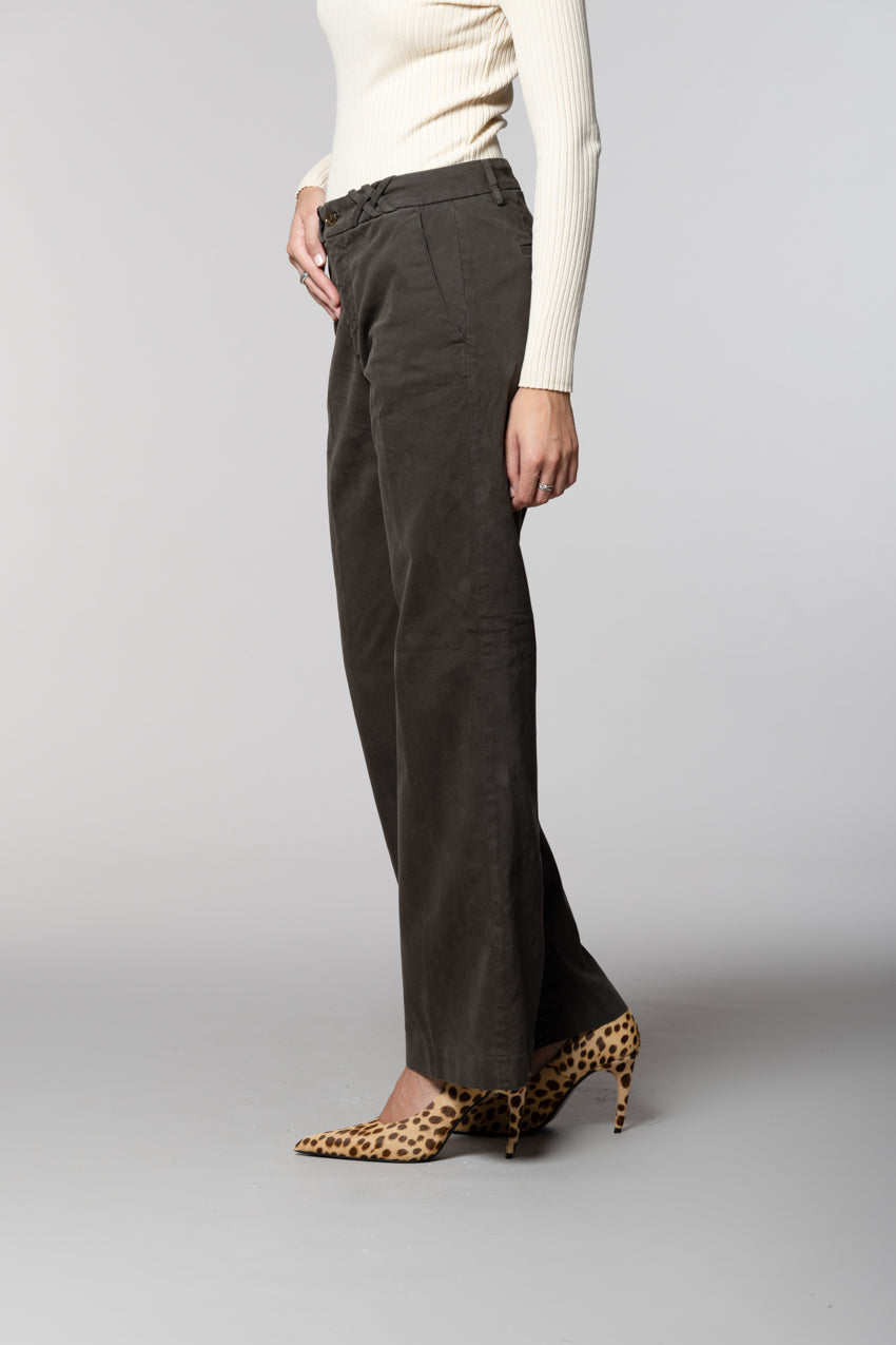 New York Straight pantalon chino femme en gabardine straight fit