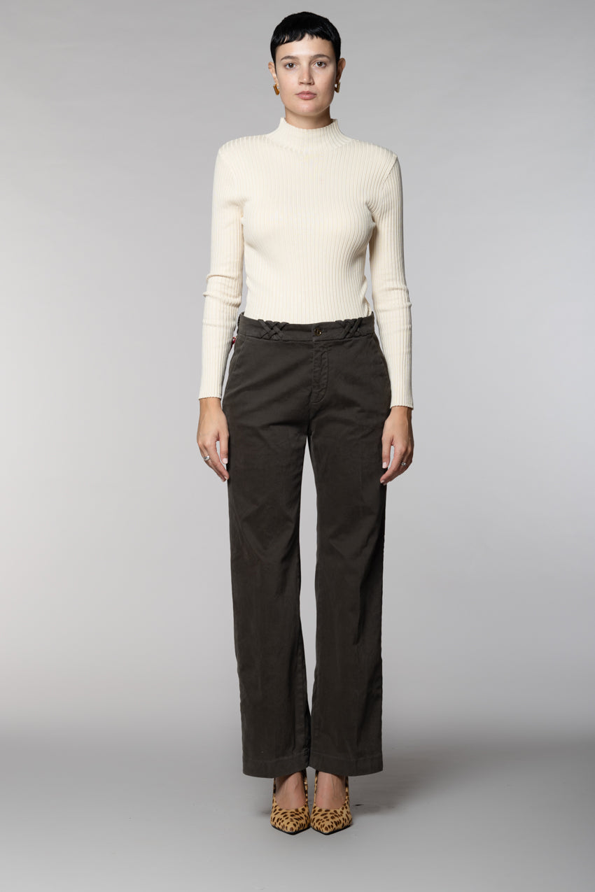 New York Straight pantalon chino femme en gabardine straight fit