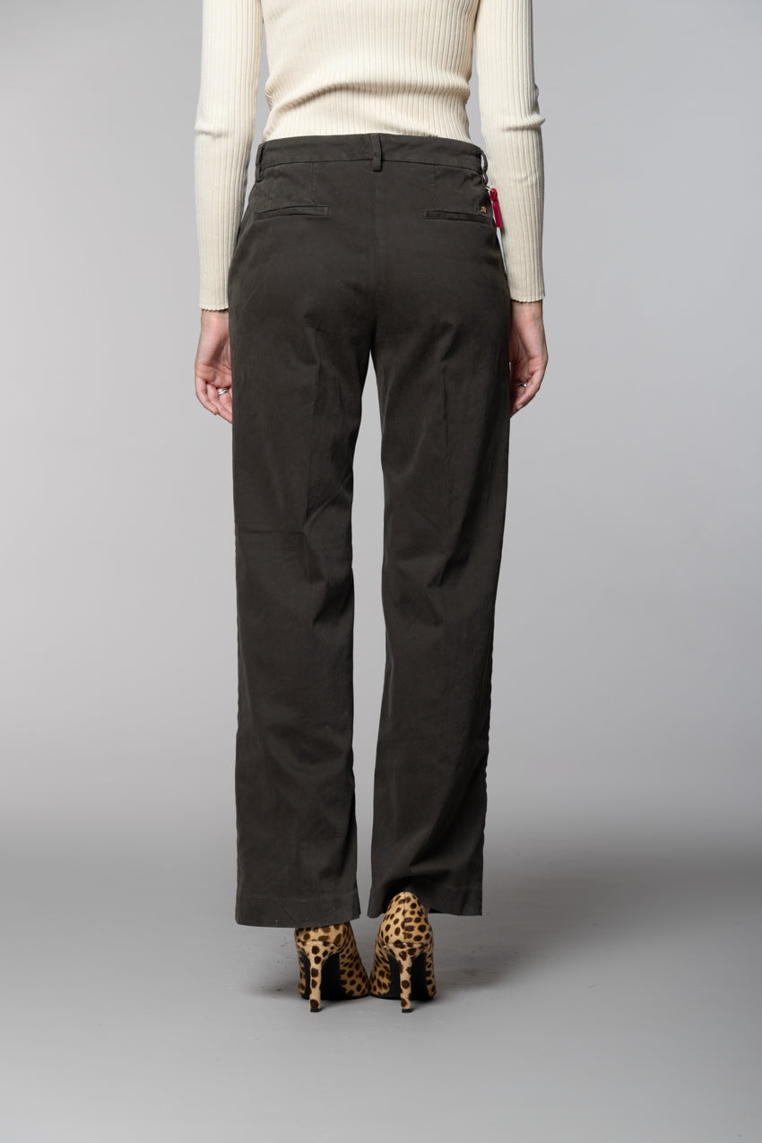 New York Straight pantalon chino femme en gabardine straight fit