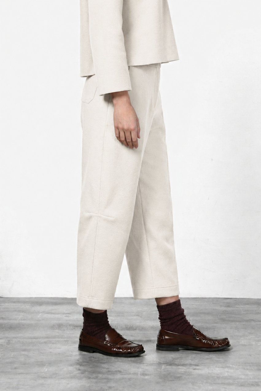 Balloon Chinohose für Damen aus Wolltuch mit balloon fit