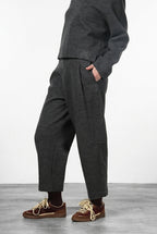 Women's Chino Trousers in Jersey Fabric with Balloon Fit