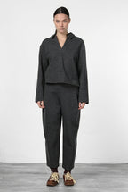 Women's Chino Trousers in Jersey Fabric with Balloon Fit