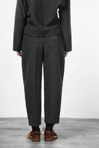 Women's Chino Trousers in Jersey Fabric with Balloon Fit