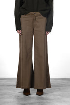 New York Palazzo Damen-Chinohose aus Gabardine, Wide Leg