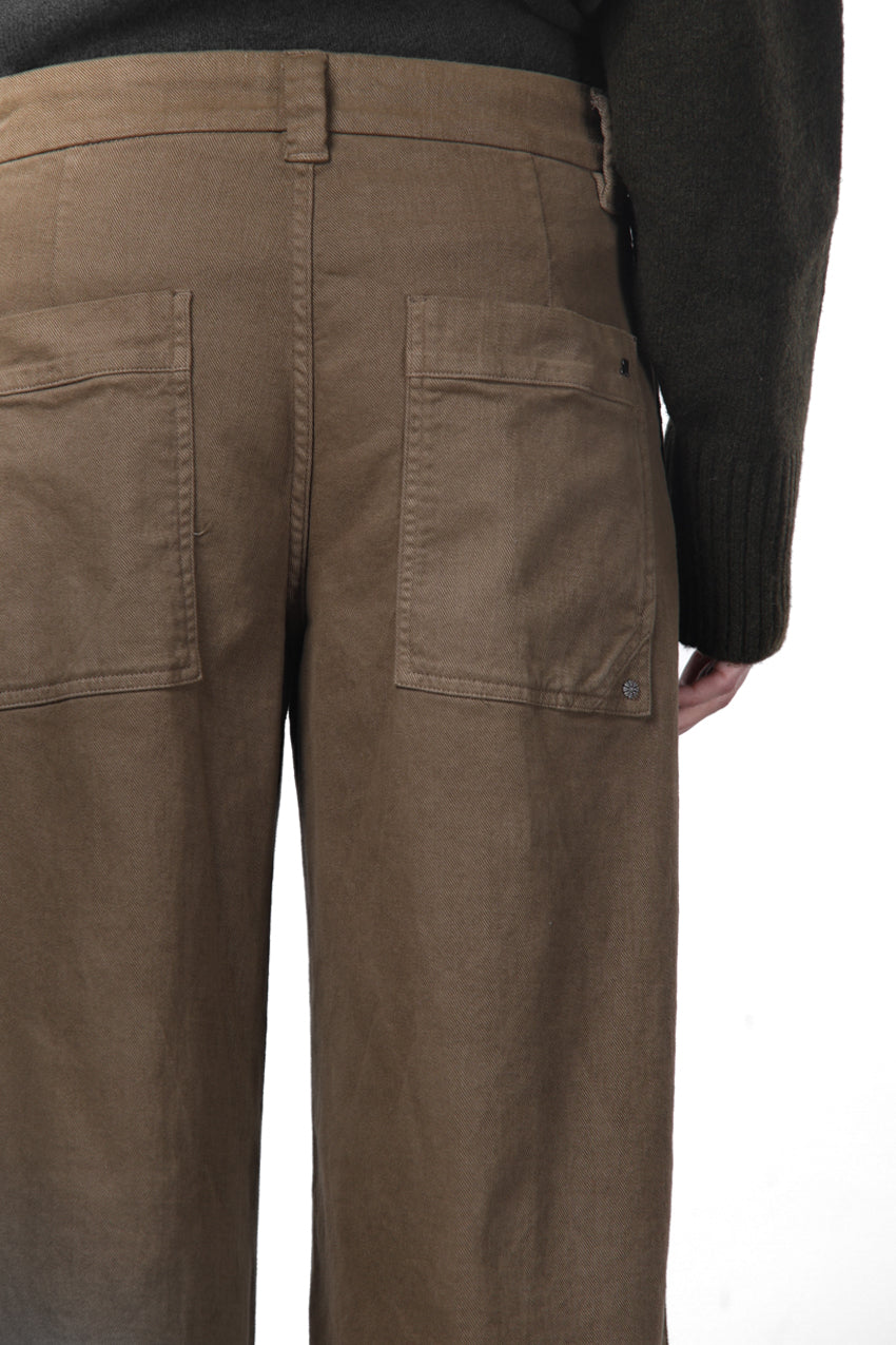 New York Palazzo Damen-Chinohose aus Gabardine, Wide Leg