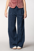 Ny Wide Pinces Damen-Chinohose aus Baumwolle-Kaschmir wide leg 