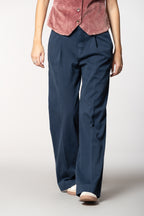 Ny Wide Pinces Damen-Chinohose aus Baumwolle-Kaschmir wide leg 