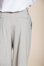 New York Wide Sartoriale pantalon chino femme en laine travel wide leg