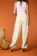 Francis Damen Cargo Jogger aus Baumwolle Modal Wide Leg