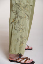 Francis pantalon cargo femme en twill wide leg