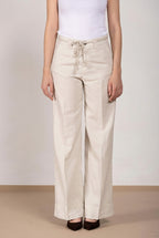 New York Studio Hose Chino Damen aus Baumwoll und Leinen Twill straight fit