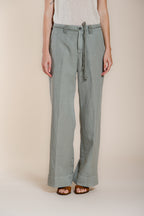 New York Studio Damen Chinohose aus Baumwolle und Leinen Twill straight fit