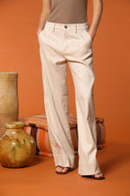 New York Studio women's Chino pants in cotton-linen twill Wide Leg