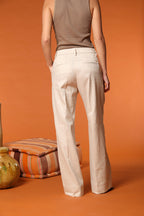 New York Studio women's Chino pants in cotton-linen twill Wide Leg
