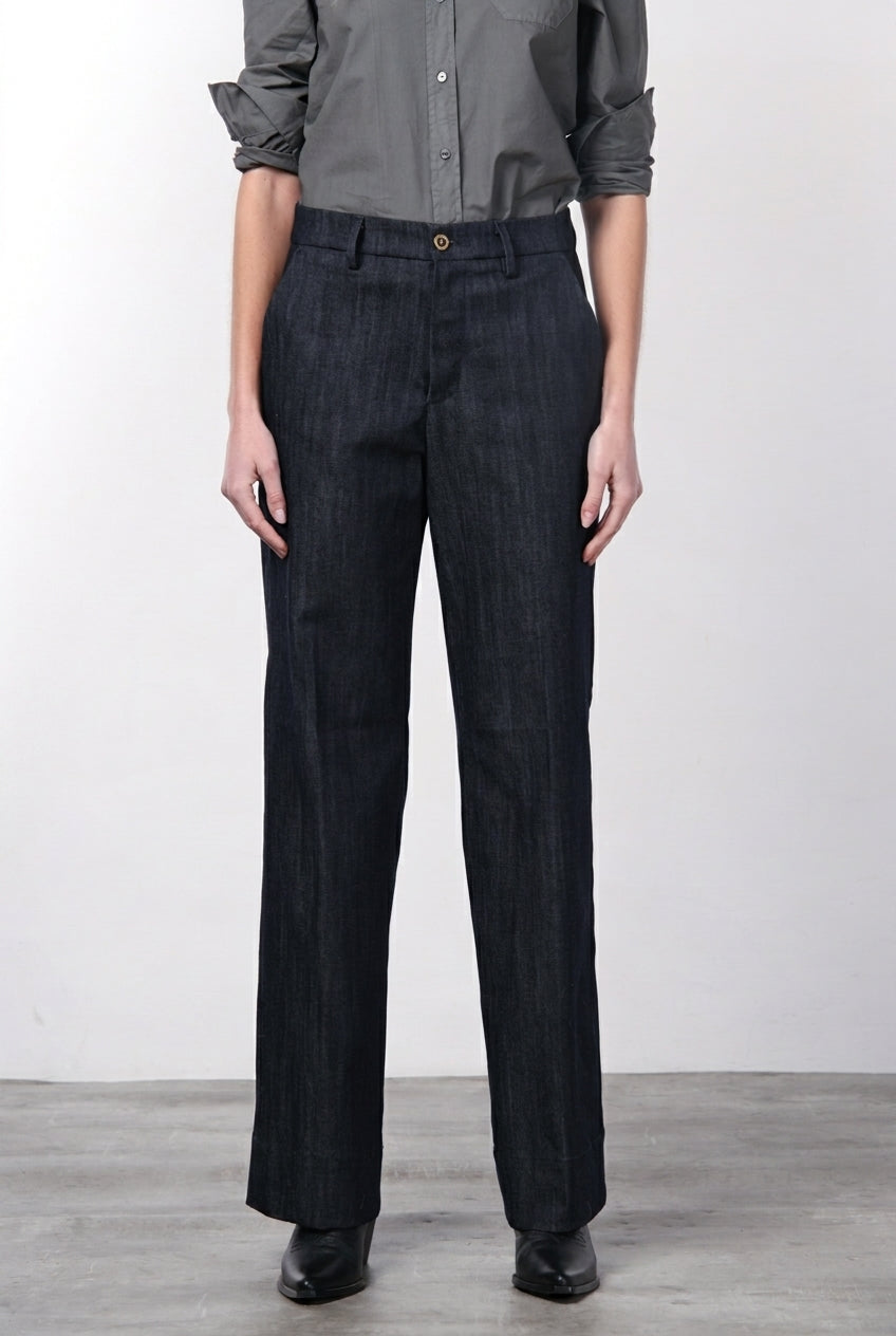 New York Studio women’s chino trousers in stretch denim, straight fit
