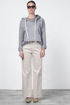 New York Studio women’s chino trousers in satin, straight fit
