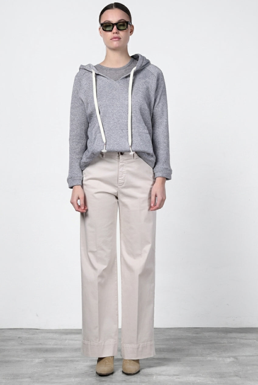 New York Studio pantalon chino femme en satin, straight fit
