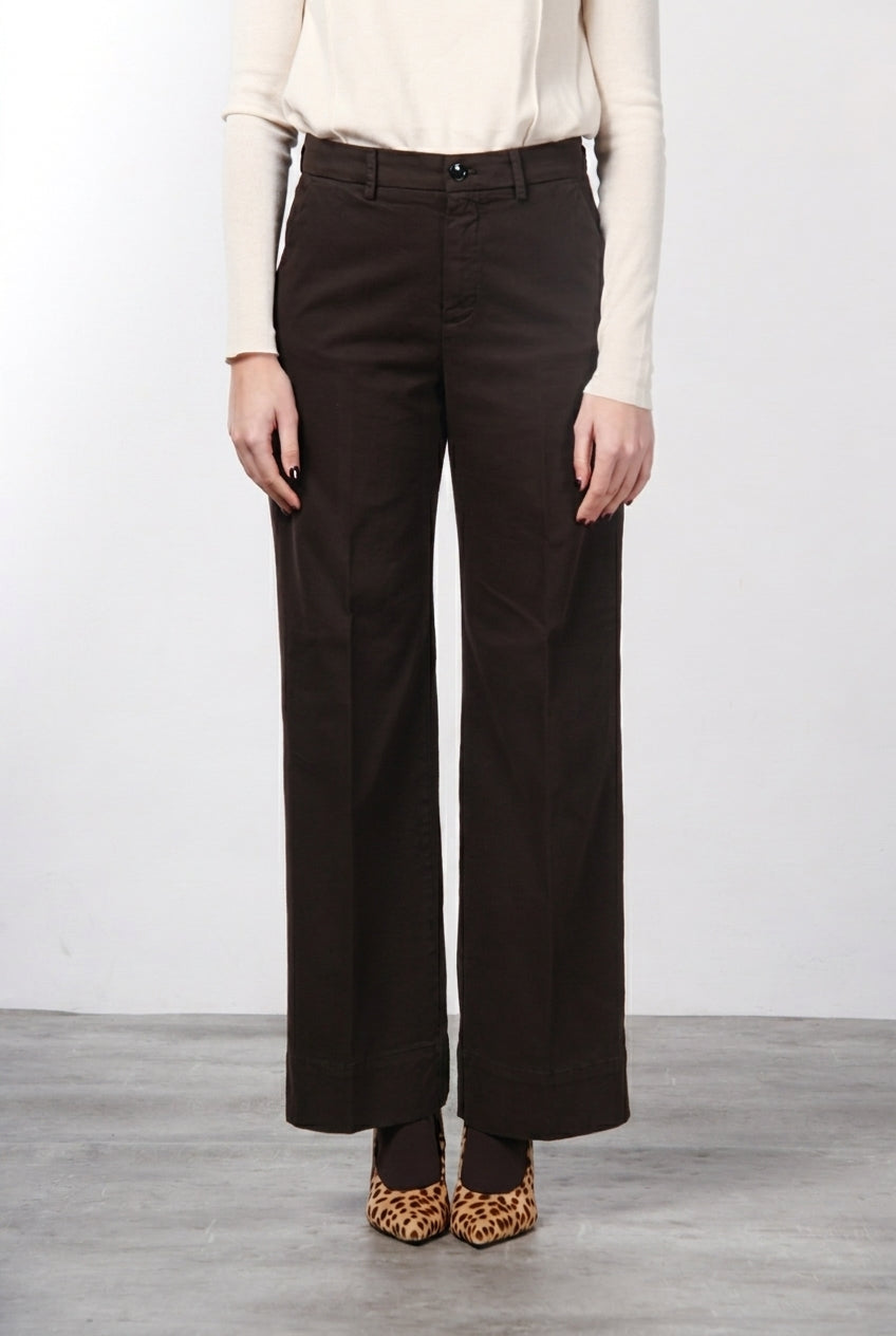 New York Studio pantalon chino femme en satin, straight fit