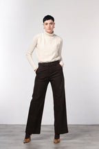 New York Studio women’s chino trousers in satin, straight fit