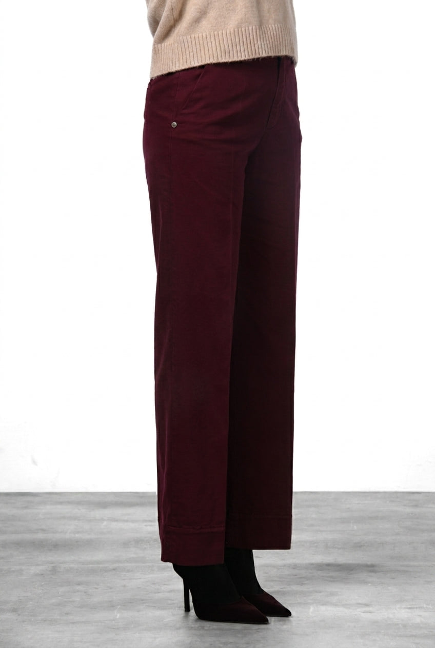 New York Studio women’s chino pants in satin with straight fit
