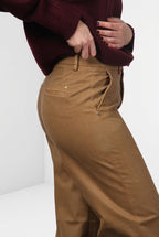 New York Studio Chinohose für Damen aus Satin mit straight fit