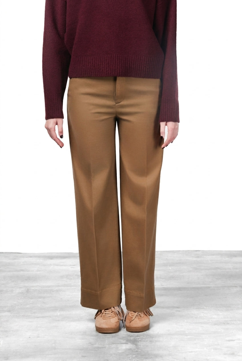 New York Studio women’s chino pants in satin with straight fit