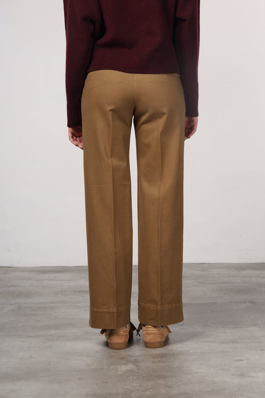 New York Studio Chinohose für Damen aus Satin mit straight fit