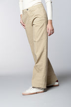 New York Studio pantalone chino donna in cotone lana wide leg