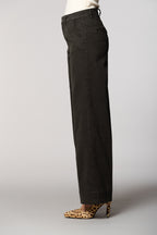 New York Studio pantalone chino donna in cotone lana wide leg
