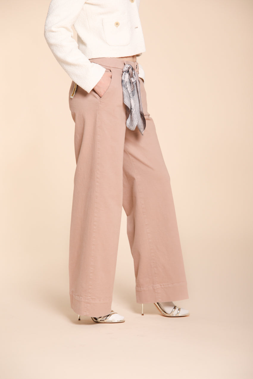 Foto 3 New York Studio pantalone chino donna in cotone lana wide leg