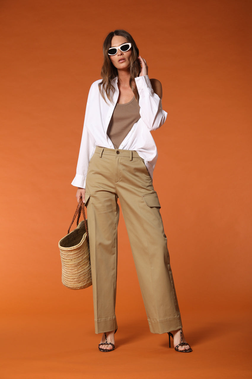 New York Studio women's Cargo Pants in cotton twill wide leg