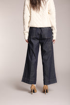 Foto 7 Dallas Wide pantaloni cargo donna in denim stretch wide leg