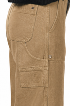 Dallas Wide pantalon chino femme en canvas straight fit